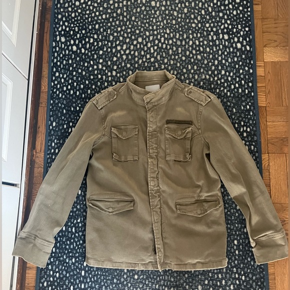 Anine Bing Stretch Cotton Army Jacket Size L - Picture 11 of 11